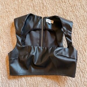 Faux Leather Crop Top